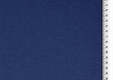 Bündchenstoff Grobripp Jeansblau